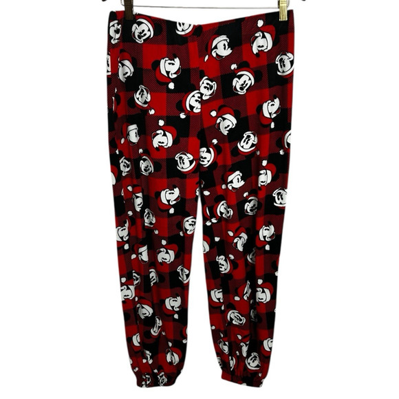 Women's Disney Red Mickey Mouse Christmas Pajama Set Sz Large Pant & Top Pj's - Picture 7 of 9